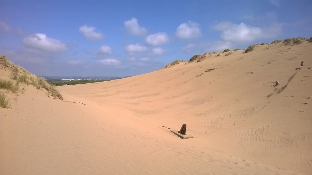 Big Dune and the gun placement still there from WW2. Feels like you are in the Sahara Desert sometimes